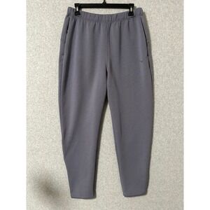 Hoka Joggers Men Medium Gray Tapered Ankle Zip Performance Athleisure Pants